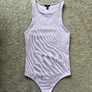 Women's Express Body Contour Bodysuit in Lilac Size Small